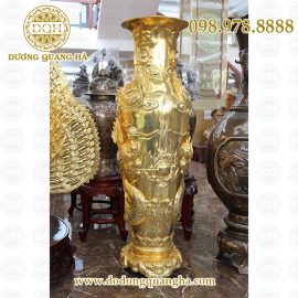 Lọ lộc bình rồng nổi mạ vàng Lọ lộc bình rồng nổi mạ vàng