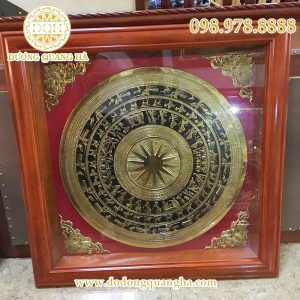 Mặt trống ăn mòn đồng vàng khung gỗ Mặt trống ăn mòn đồng vàng khung gỗ
