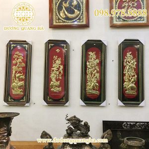 Tứ quý 1m đồng vàng Tứ quý 1m đồng vàng