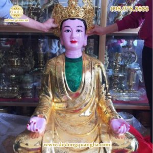 Tượng cô Chín mạ vàng 24k cao 107cm Tượng cô Chín mạ vàng 24k cao 107cm