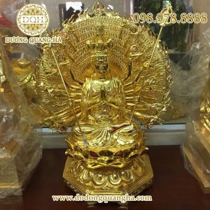 Tượng Phật thiên thủ thiên nhãn mạ vàng Tượng Phật thiên thủ thiên nhãn mạ vàng