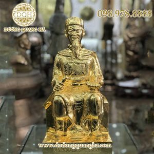Tượng Trần Quốc Tuấn ngồi mạ vàng cao 50cm Tượng Trần Quốc Tuấn ngồi mạ vàng cao 50cm